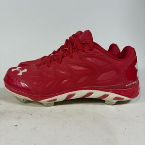 Under Armour YYII-S1 Low Baseball Cleats Mens 12  Red & White 1249967-603